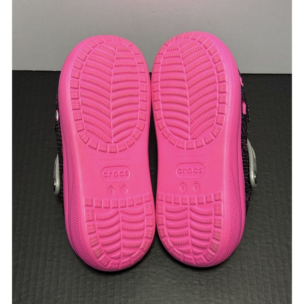 Crocs X Barbie Crush Platform Clog Limited Edition Black Pink, Women 7 / Men 5 - Picture 10 of 11